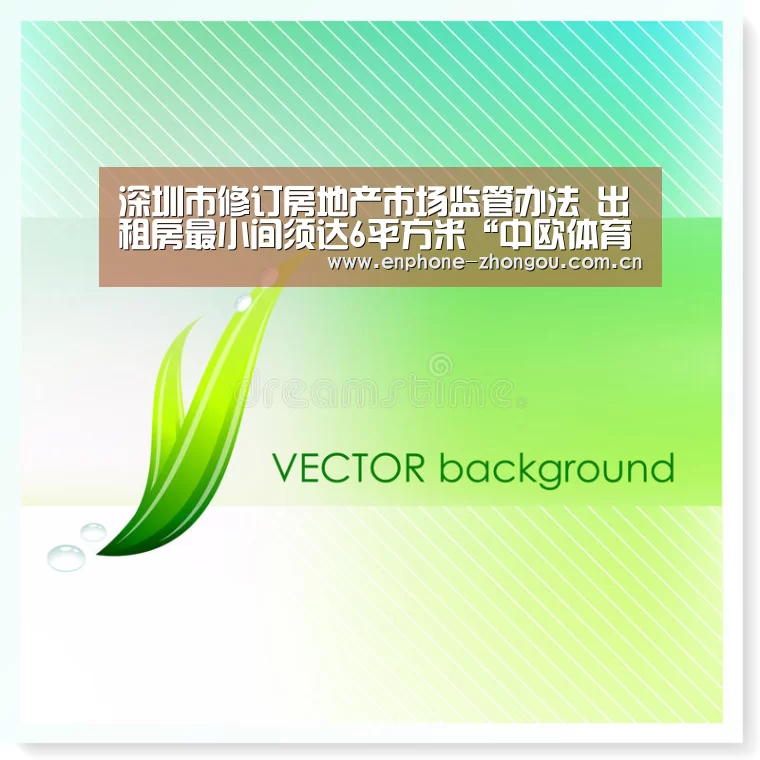 深圳市修订房地产市场监管办法 出租房最小间须达6平方米“中欧体育”(图1) 中欧体育官网